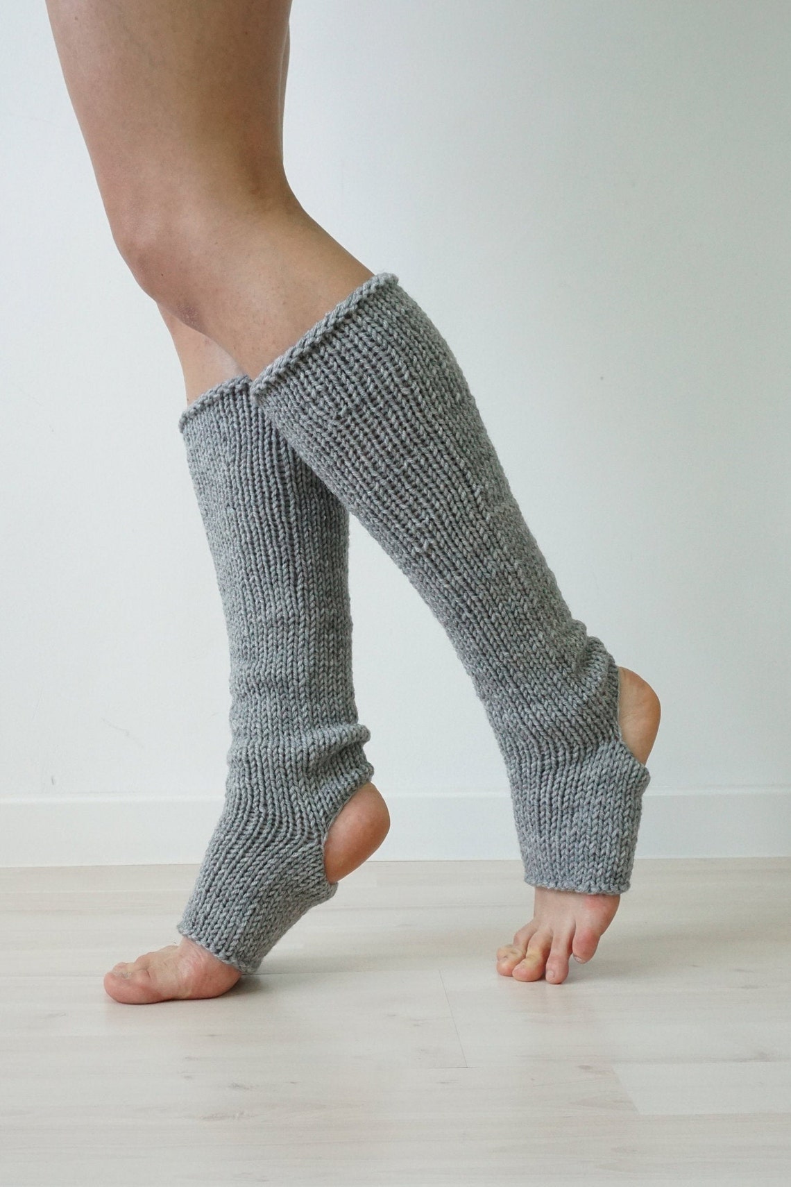 White Yoga Socks Knit Toeless Socks Activewear Sustainable Etsy