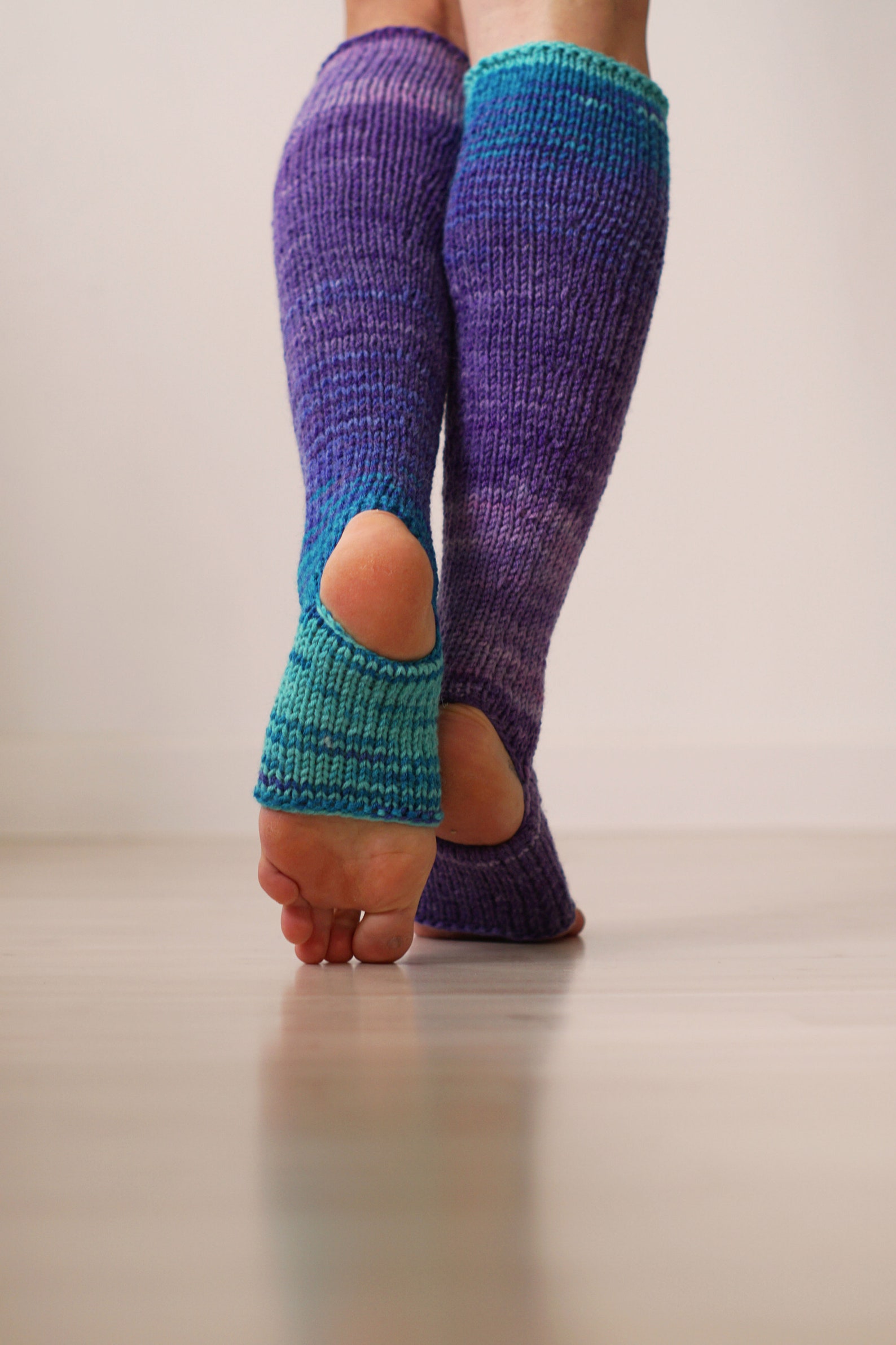 Yoga Socks Knitwear Women Yoga Wear Yoga Gift Blue Yoga Etsy