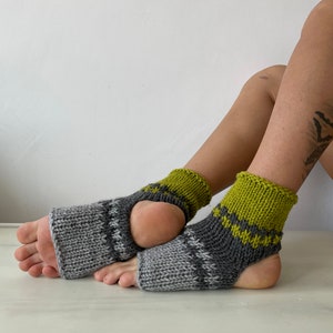 Yoga Socks, Winter Clothing, Yoga Accessories, Yoga Gift, Non Slip Toeless Socks, Flip Flop Socks, Ankle Warmers, Yoga Clothes image 1