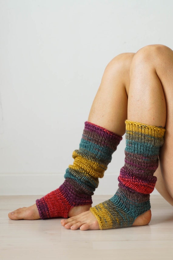 Knit Gift, Knitwear Women, Yoga Leg Warmers, Yoga Clothes, Womens Clothing,  Knee High Socks, Athletic Socks, Dance Socks, Pilates Leg Warmer -   Canada