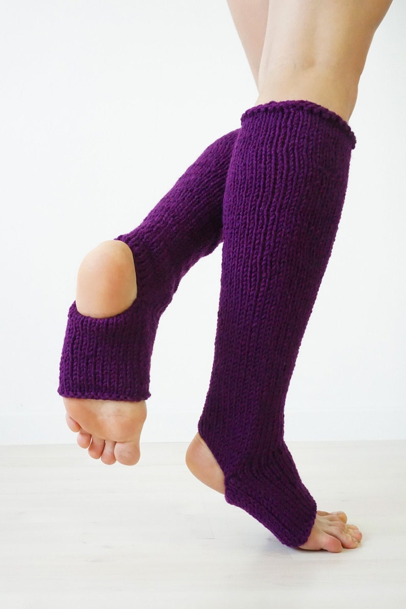 Black Yoga Socks Yoga Leg Warmers Knit Socks Toeless Socks Etsy
