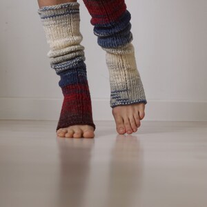 Yoga Socks, Knitwear Women, Yoga Wear, Yoga Gift, Yoga Leg Warmers, Piyo Socks, Dance Socks, Toeless Socks, Long Pilates Socks image 3