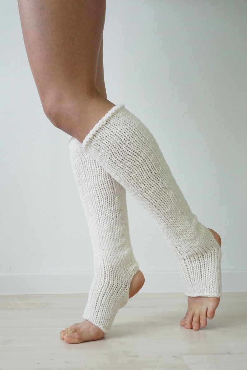 Knit Leg Warmers For Yoga Slouch Socks Knee High Socks Yoga Etsy