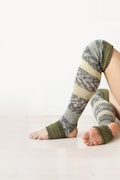 Leg Warmers Over The Knee, Green Thigh High Socks, Knit Yoga Leg Warmers, Women Clothing