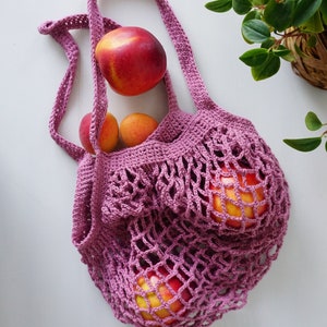 Reusable Shopping Bag, Organic Bag, Handmade Bag, Crochet Bag, French Market Bag, Farmers Market Bag, Eco-Friendly Grocery Bag, Zero Waste image 4