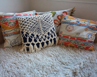 Decorative Pillow Cover, Boho Home Decor, Wedding Decor, Macrame Pillow Cover, Gift For Mom, Cushion Cover, Housewarming Gift for Her