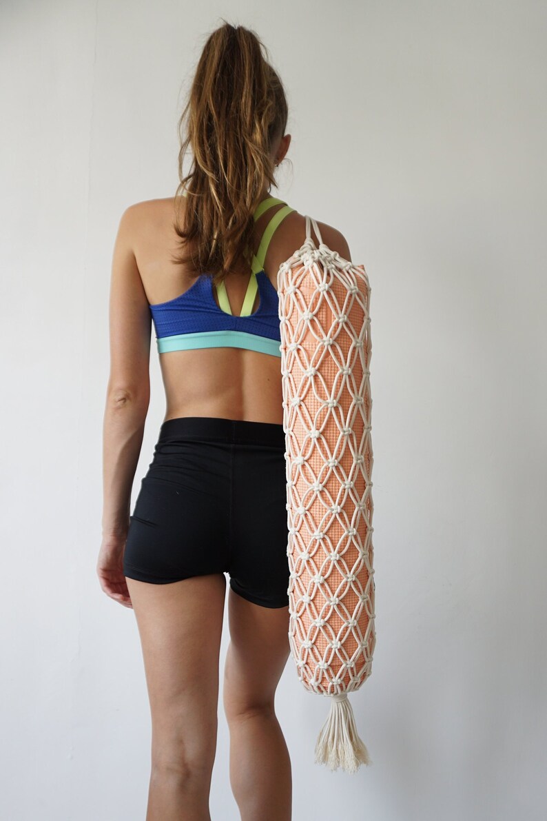 Yoga Bag Macrame Bag Gift for Yogi Yoga Mat Carrier Etsy