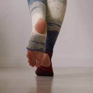 Yoga Socks, Knitwear Women, Yoga Wear, Yoga Gift, Yoga Leg Warmers, Piyo Socks, Dance Socks, Toeless Socks, Long Pilates Socks image 2