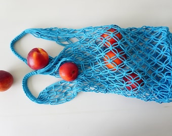 Macrame Bag, Organic String Bag, Reusable Shopping Bag, Fruit Bag, Eco Shopping Grocery Bag,French Market Bag, Cotton Tote Bag, Teacher Gift