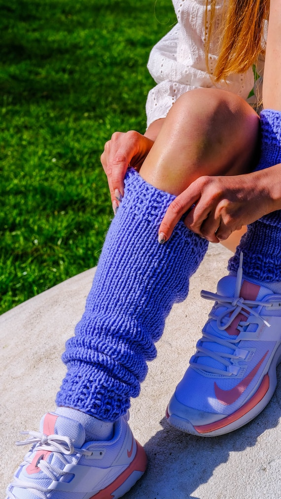 Sky Blue Leg Warmers Ballet Leg Warmers Knit Slouch Socks