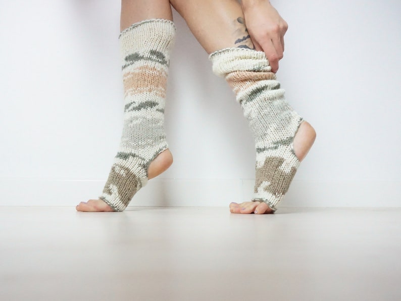 Yoga Socks Handknit Socks Yoga Wear Yoga Gift Blue Yoga Etsy