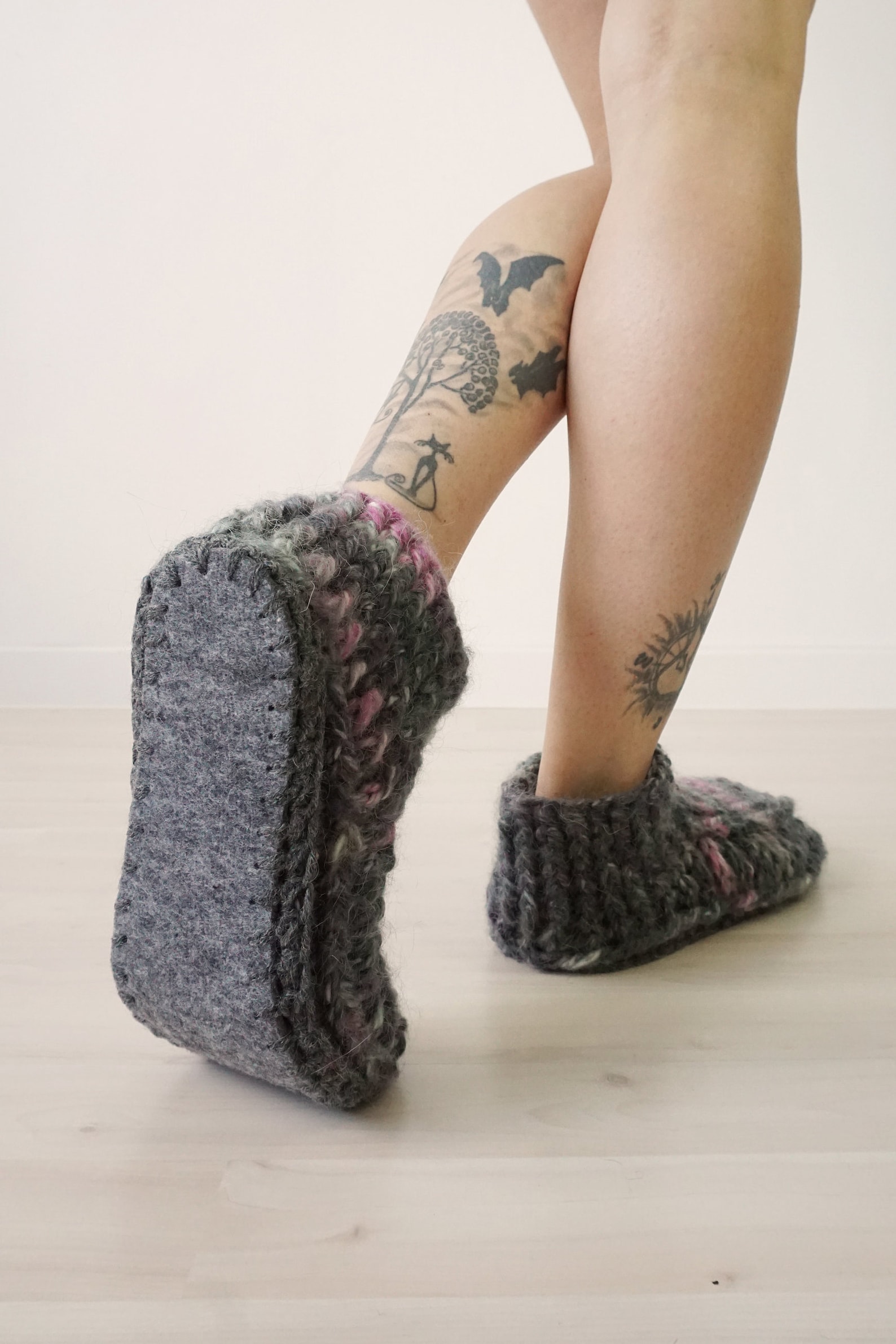 Low Cut Slipper Socks with Woolen Soles Crochet Slippers Etsy