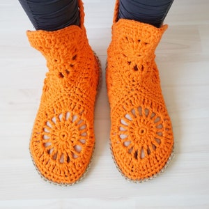 Women's Slippers, Crochet Slippers, Slipper Boots, Blue Slippers, House Slippers, Teacher Gift, Best Friend Gift, Woman Gift Idea, Mom Gift image 7