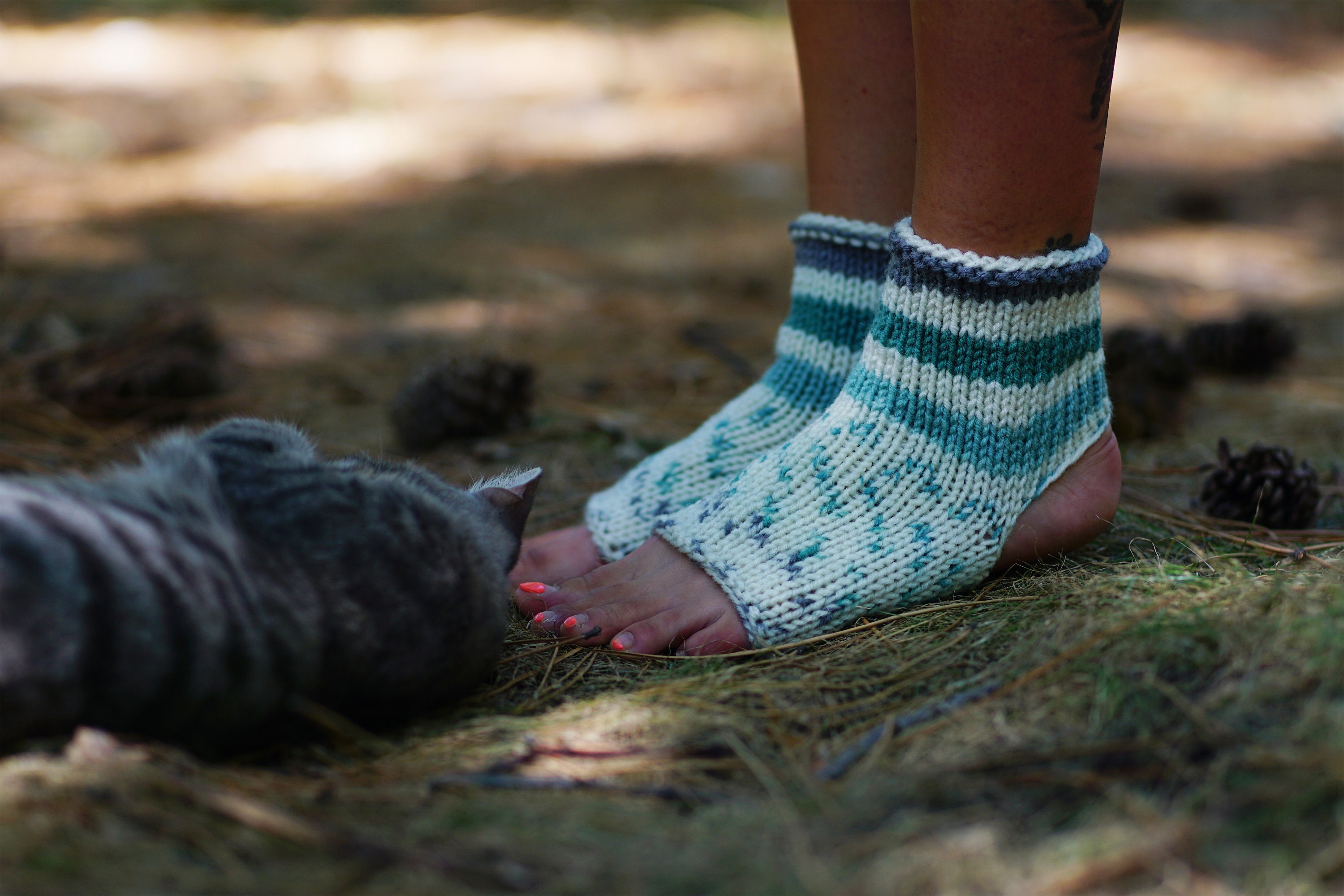 Calcetines Flip Flop Calcetines de Yoga Calcetines de Rayas | Etsy