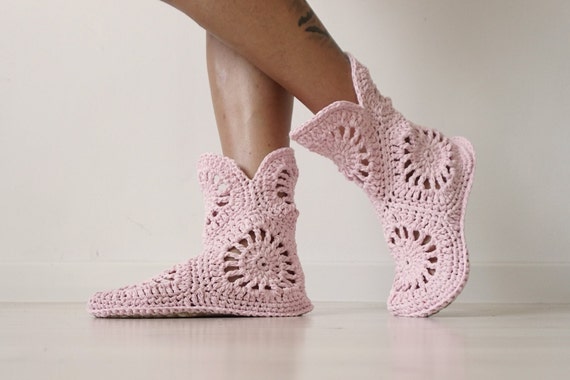 pink slipper boots