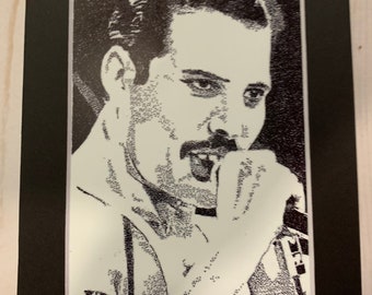 Freddie Mercury Queen  S/N Pen and Ink Print Limited to 25  Stipple
