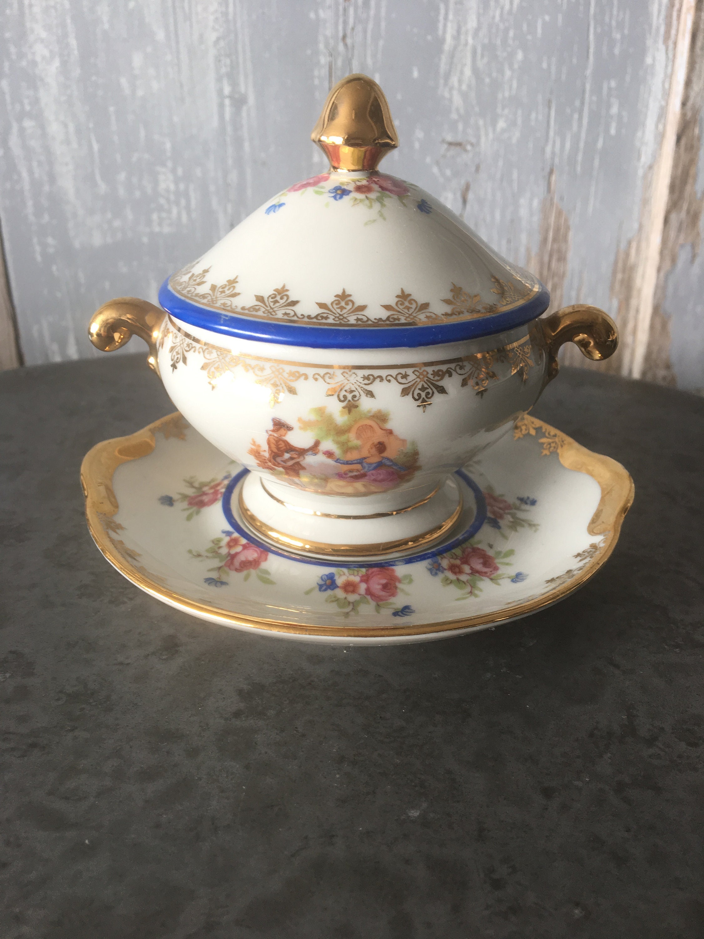 Limoges Pot and Saucer