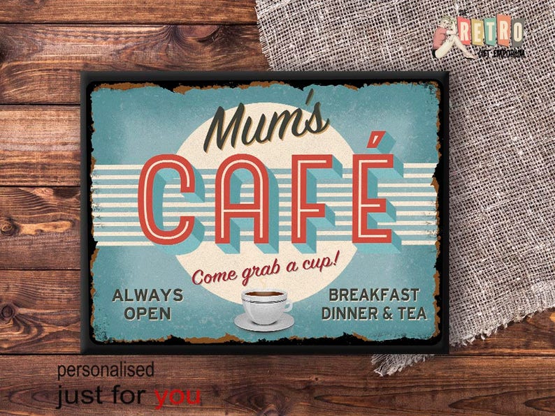 Kitchen Wall Sign Metal Wall Sign Retro Kitchen Etsy