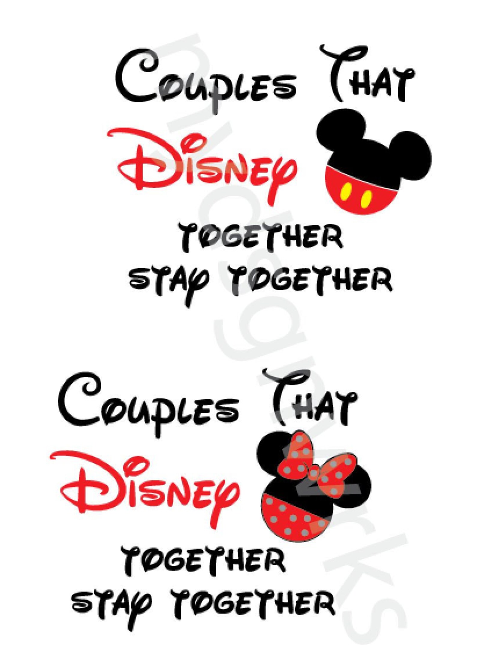 Disney svg Couples That Disney Together Married Couple | Etsy