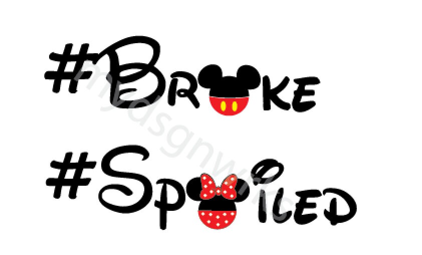 Download Broke Spoiled Disney Mickey Minnie svg SVG Family | Etsy