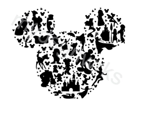 Disney Characters Mickey Head Squad Goals Svg Squad Goals Etsy