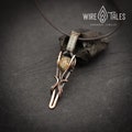 Citrine anxiety relief necklace, Unique Christmas gift for men or women, Protection crystal necklace, Handmade Viking jewelry, product logo