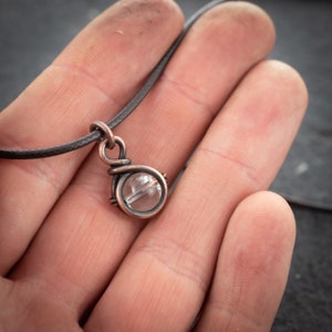 Wire Wrapped Clear Crystal Quartz Necklace, Handmade jewelry, Unique Gifts, Gift for women, Gift for men, Hippie jewelry, mindfulness gift