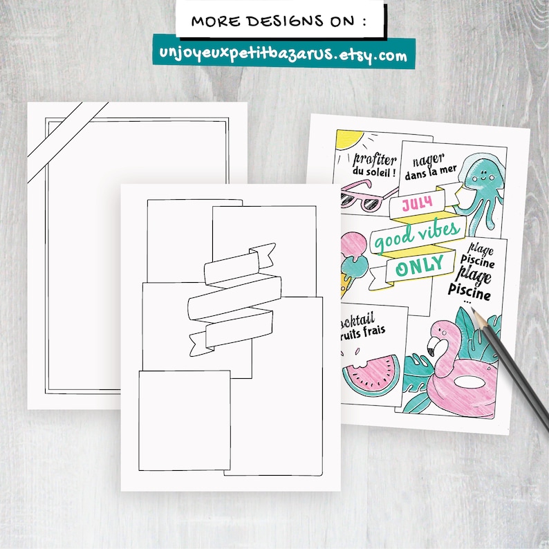 Bullet journal templates printable bujo pages dotted grid | Etsy