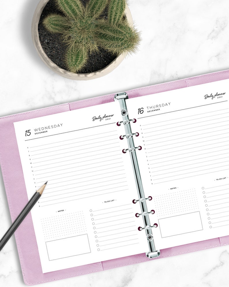 2021 DAILY PLANNER PRINTABLE agenda refill pdf diary Etsy