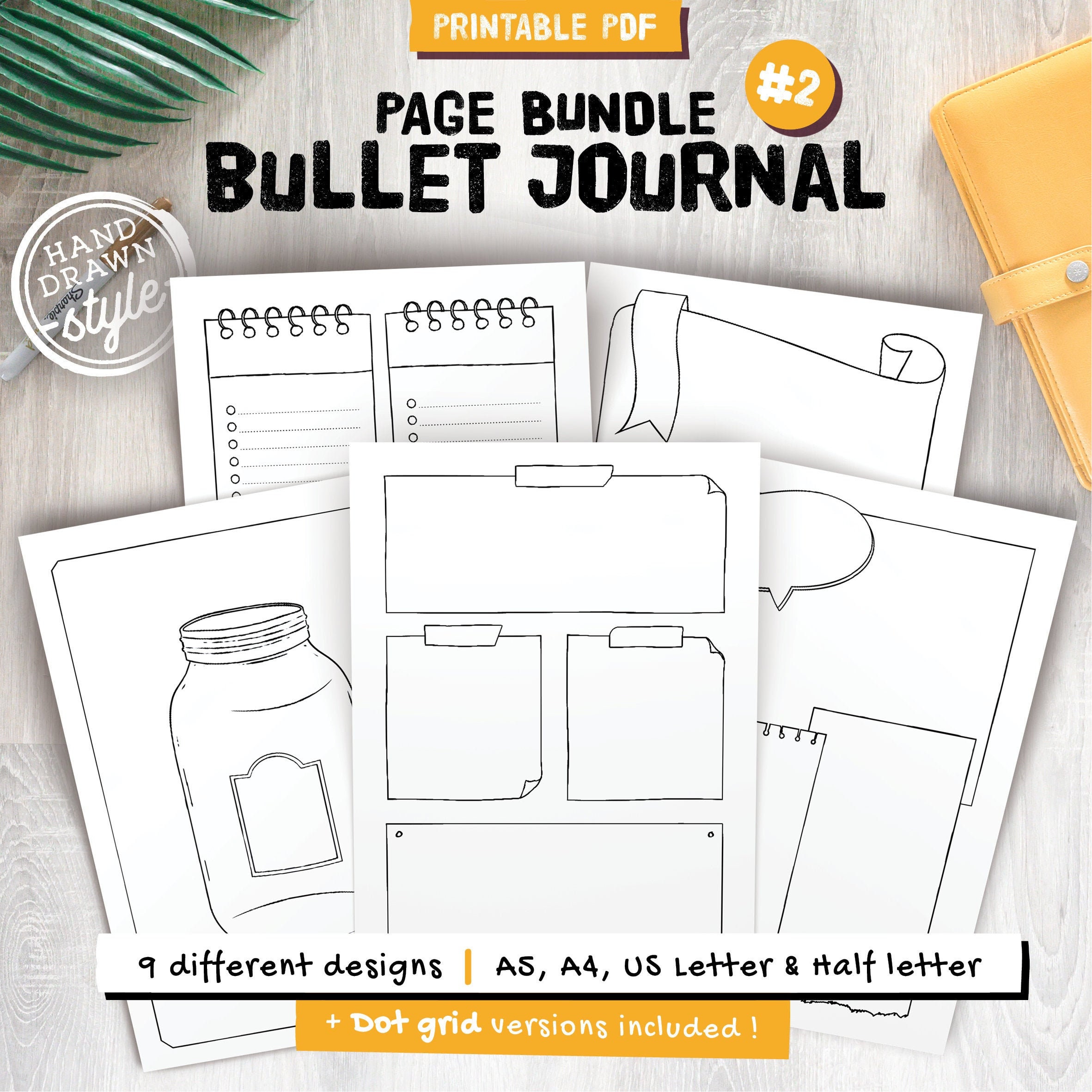 Paper Paper & Party Supplies Complete Bundle set Bujo printable Journal ...