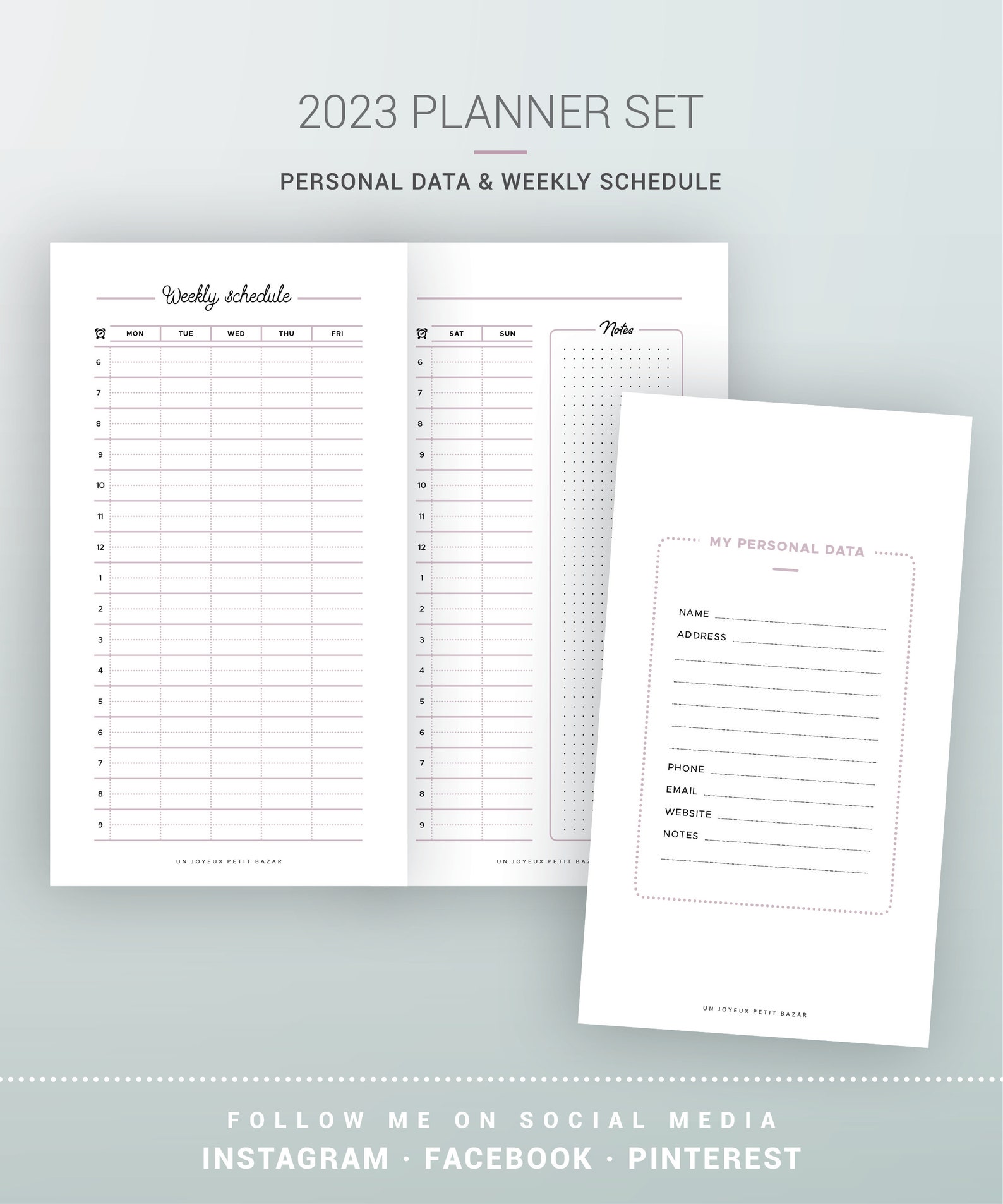 2023 WEEKLY PLANNER KIT Printable Yearly Calendar Monthly - Etsy