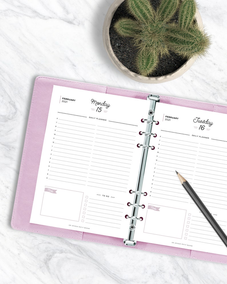 2020 2021 DAILY PLANNER PRINTABLE agenda refill pdf diary | Etsy