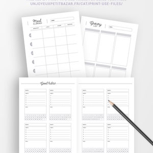 FITNESS PLANNER / Printable / fitness goals, food diary, fitness challenge, monthly and weekly follow-up, measurements tracker, sport... image 7