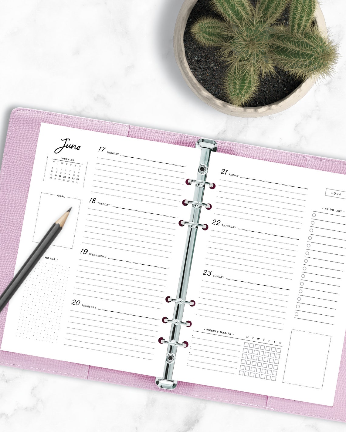 Organiser Weekly Rss 2024 WEEKLY PLANNER PRINTABLE, Agenda Refill, Pdf Diary, Organiser ...