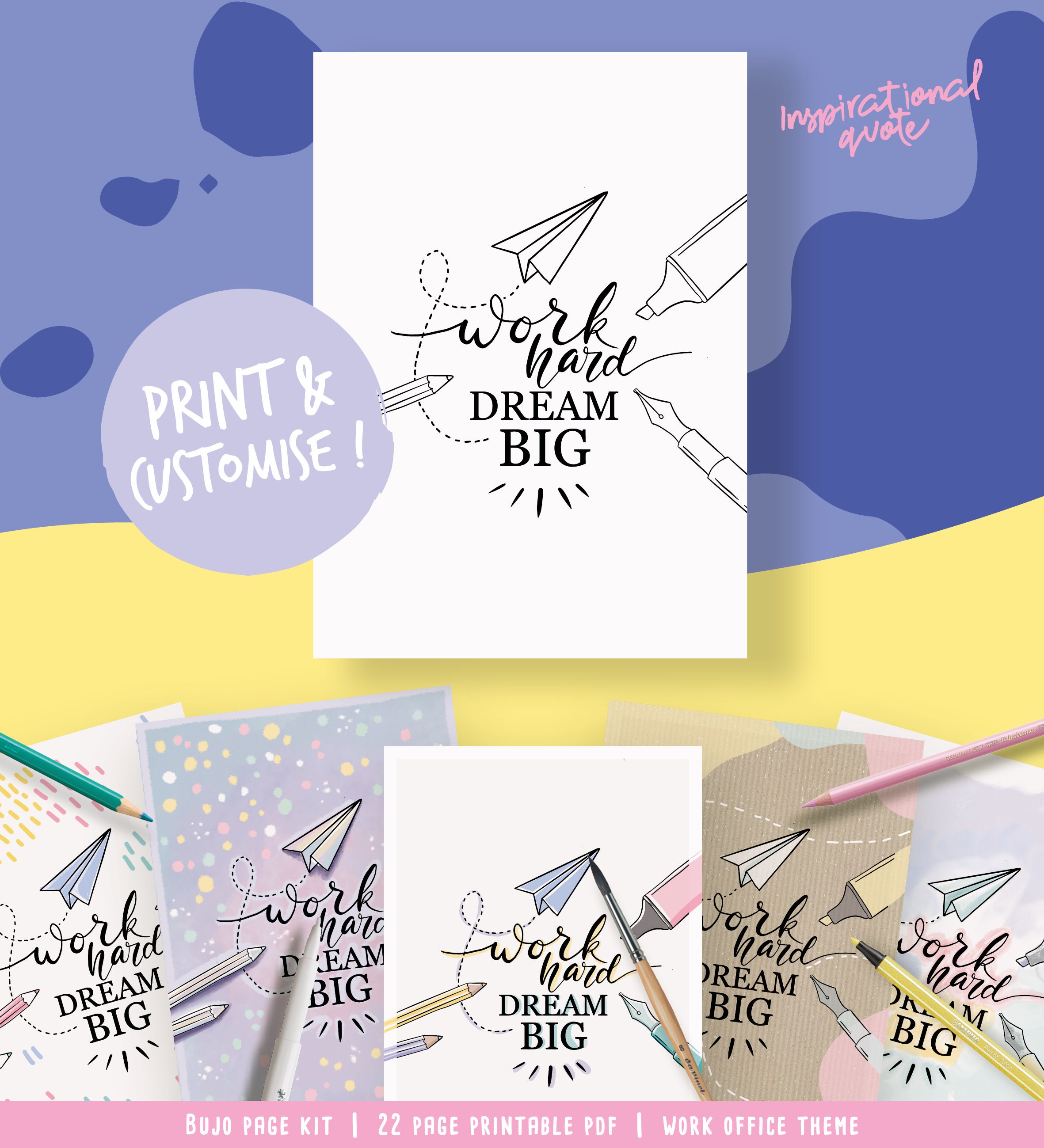 Printable Pages for Illustrated Planner, Coloring Work Office Theme ...