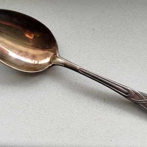 Raros utensílios de cozinha antigos, banhados a prata, pequenos, colher - WMF/ART NOUVEAU, década de 1920