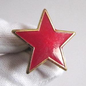 Rare Vintage Military Soviet/USSR/СССР red army, metal pin, cap badge, cockade - Red Star 1970's/New