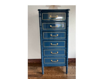 CUSTOMIZABLE Henry Link Faux Bamboo Lingerie Chest in the color of your choice!