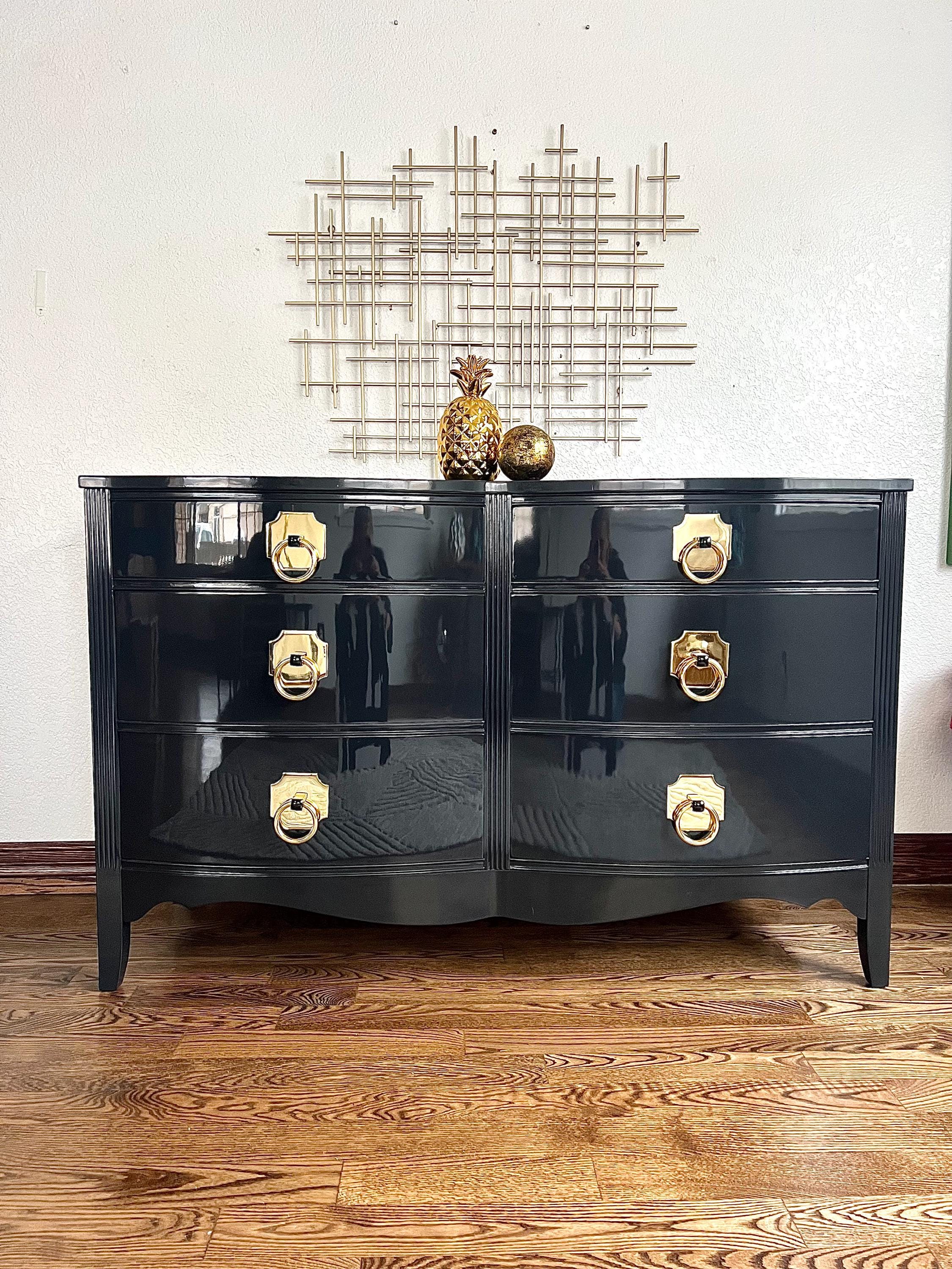 Customizable Dixie Vintage Serpentine Bow-front Dresser/credenza/buffet/entryway/console  Storage Chest - Etsy