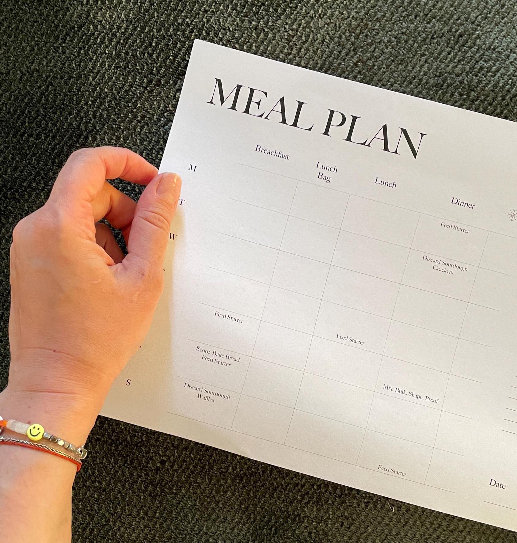 Weekly Meal Planner With Grocery List Printable Template, 7 Day Menu ...