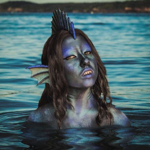 Mermaid/siren/fish ear fins and headpiece fin for cosplay and Halloween