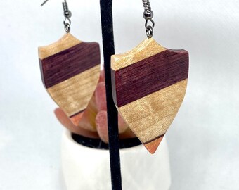 Unique Trendy Styled Wooden Earrings