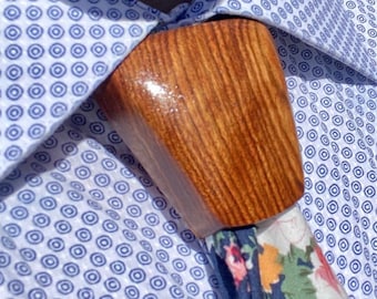 Men's Or Women's Chechen Exotic Wood Tie Knot and Scarf Ring