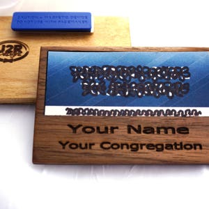 Porta badge per convention in legno