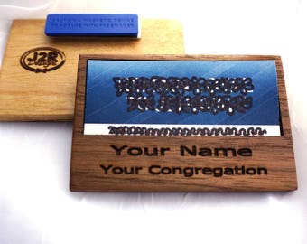 Wooden Convention Badge Card Holder