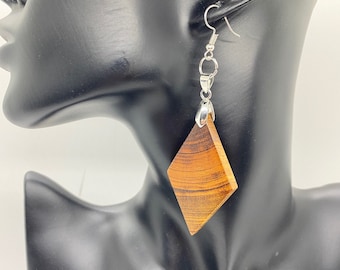 Kite Exotic Wood Earrings