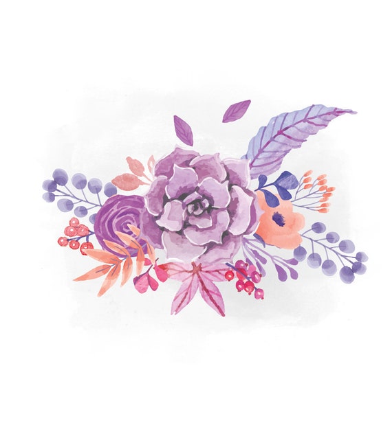 Download Spring Florals SVG clipart watercolor flowers svg Boho | Etsy