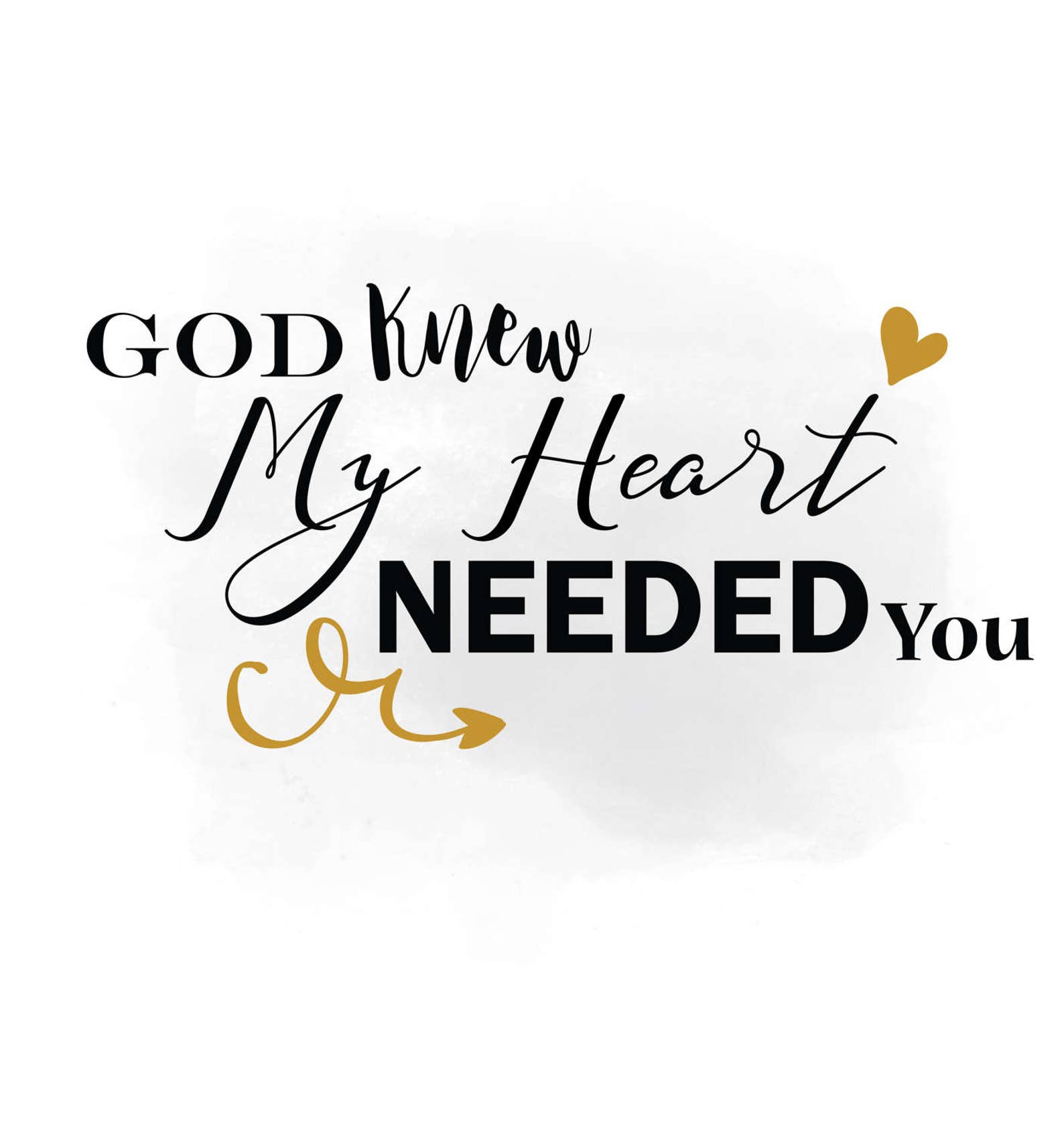 God knew i needed you SVG clipart Religious Quote Art Etsy