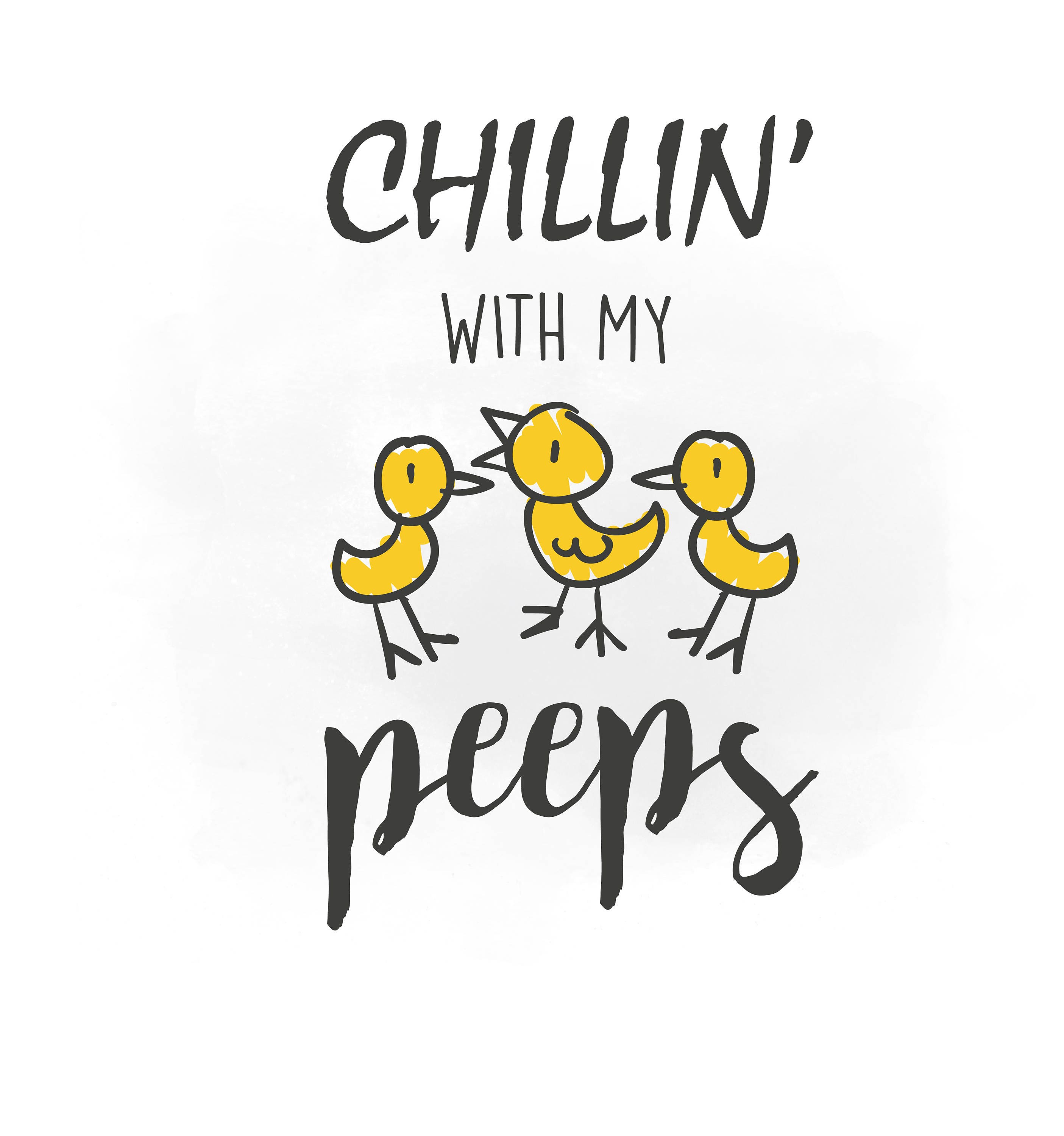 Download Chillin' with my peeps SVG clipart Easter chick baby | Etsy