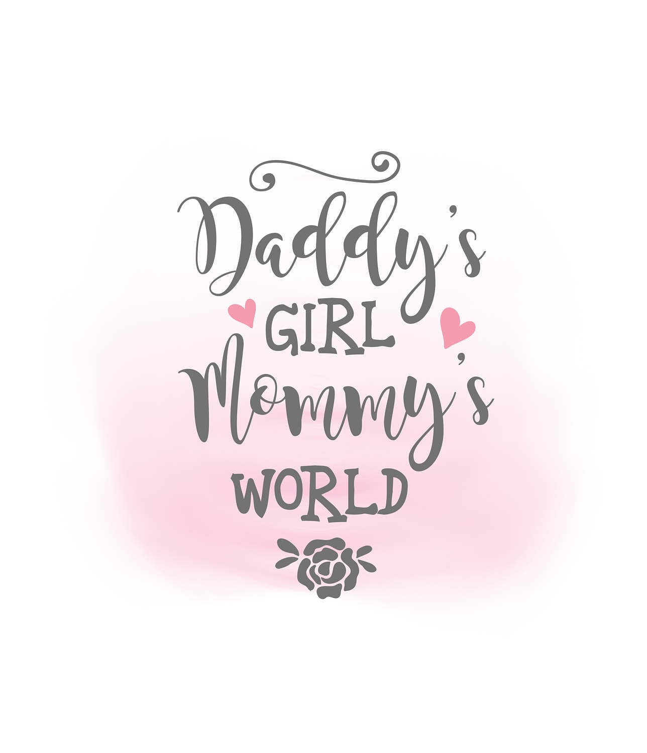 Download Daddys Girl Mommys world SVG clipart baby girl Quote Art | Etsy